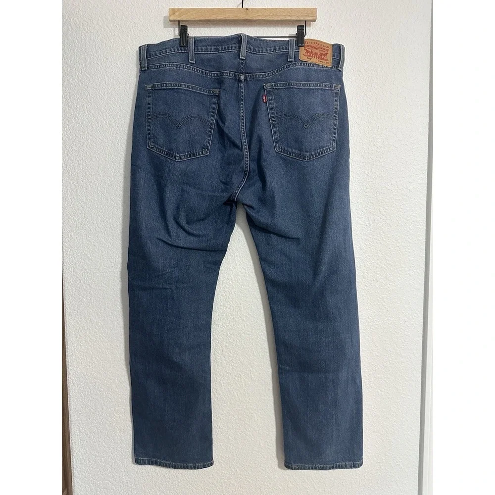 Levi's 505 Regular Size 40x30 Men's Blue Jeans Medium Wash 100% Cotton‎